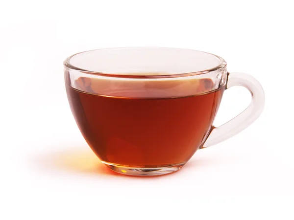 Copa de vidrio de té negro — Foto de Stock