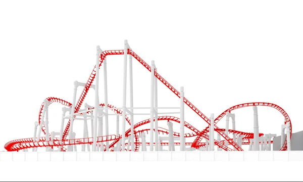 3D roller-coaster — Zdjęcie stockowe