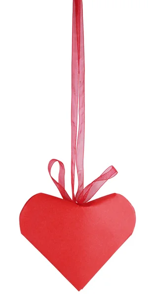 Piros origami szív — Stock Fotó