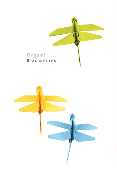 Libelinhas de papel de Origami — Fotografia de Stock