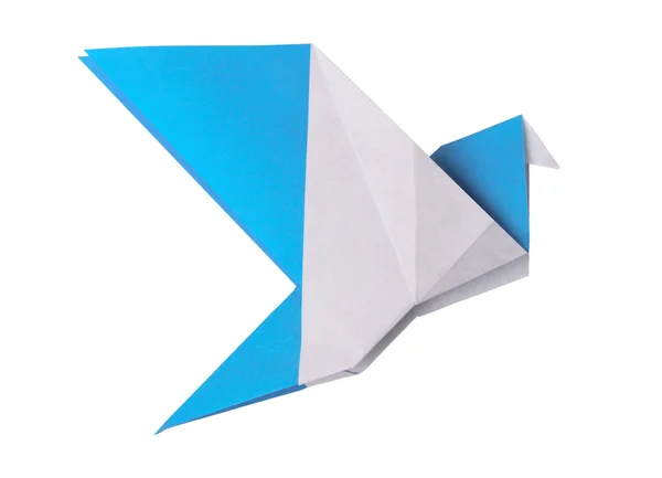Blaues Papier zwitschert Vogel — Stockfoto