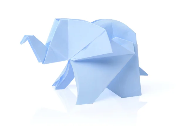 Blue paper elephant — Stock Photo, Image