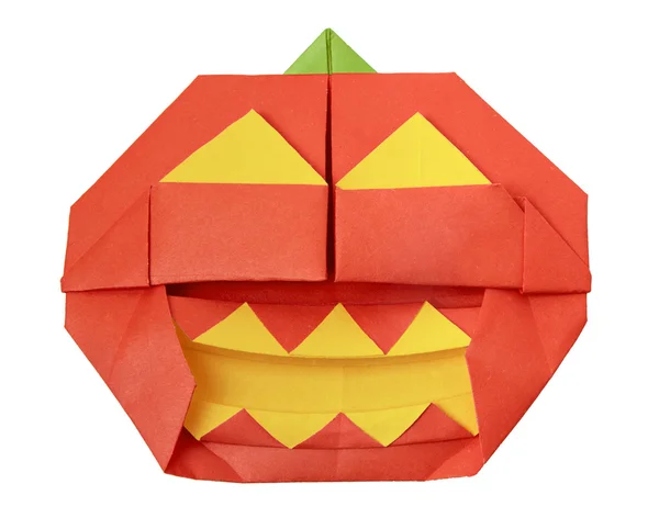 Halloween origami pumpkin — Stock Photo, Image