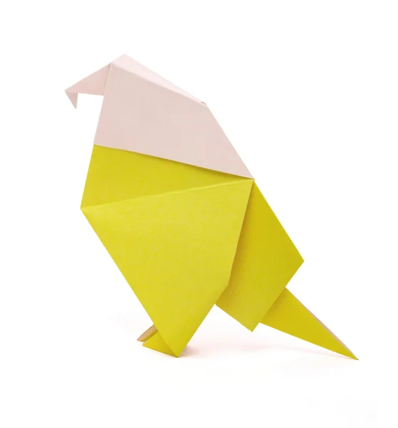 Origami Papagei aus Papier — Stockfoto