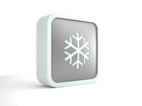 3d snowflake icon — Stock Photo, Image