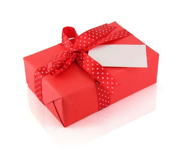 Red present box — Stock Photo, Image