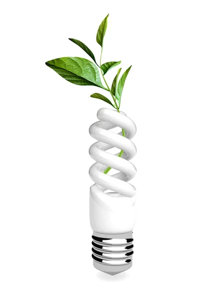 Lámpara ahorro de energía 3D — Foto de Stock