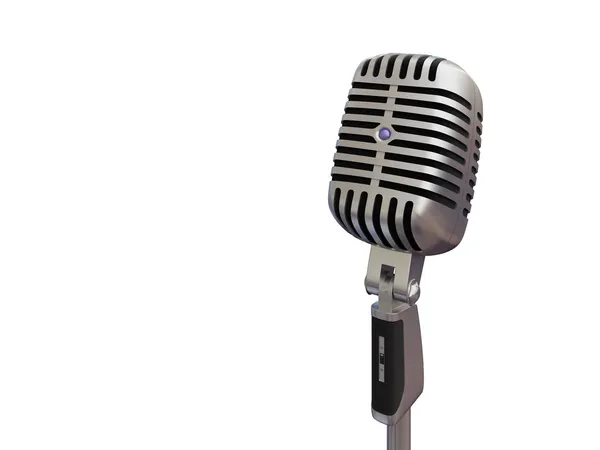 3d vintage microphone — Stock Photo, Image