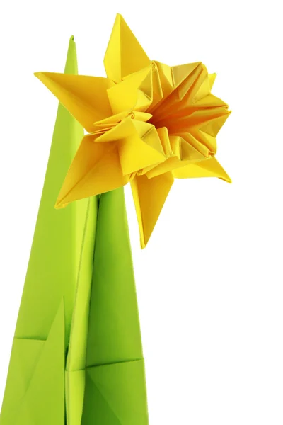 Origami amarillo narciso — Foto de Stock