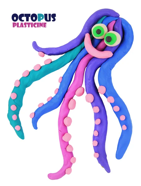 Plasticine smile octopus — Stock Photo, Image