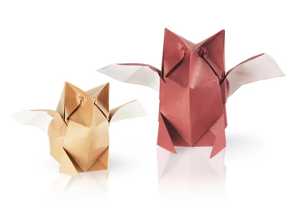 Origami ugglor — Stockfoto