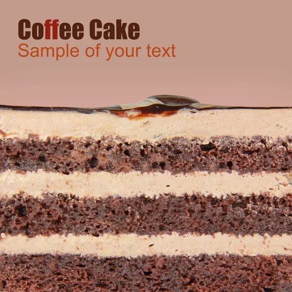 Coffee cake section — Stock Photo, Image