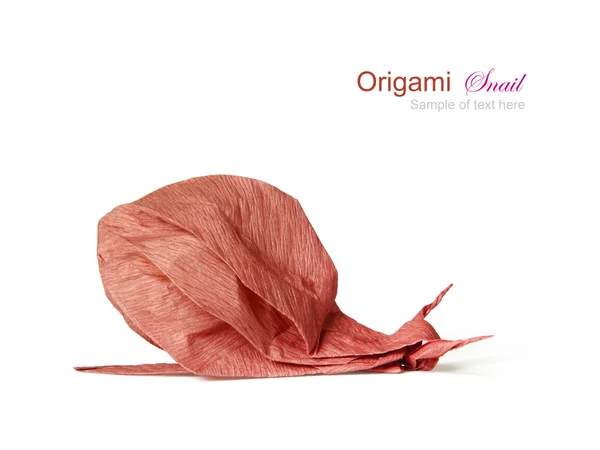 Origami kahverengi smail — Stok fotoğraf