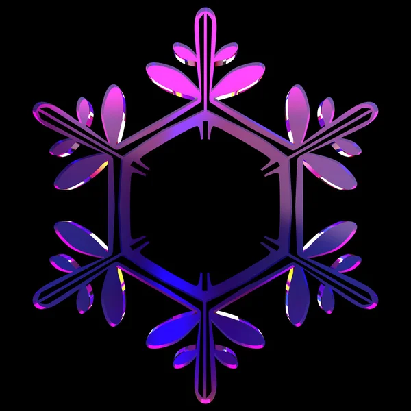 3d snowflake — Stock Photo, Image