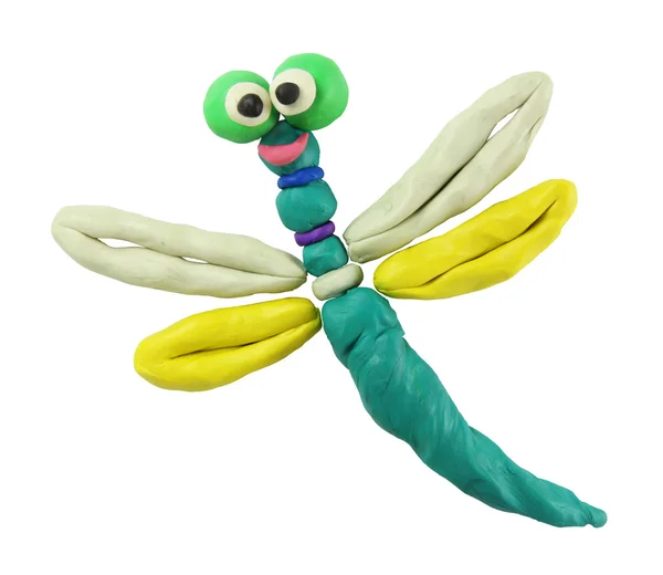 Plasticine dragonfly — Stock Photo, Image