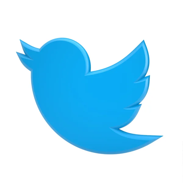 Twitter 的 3d 图标 — 图库照片