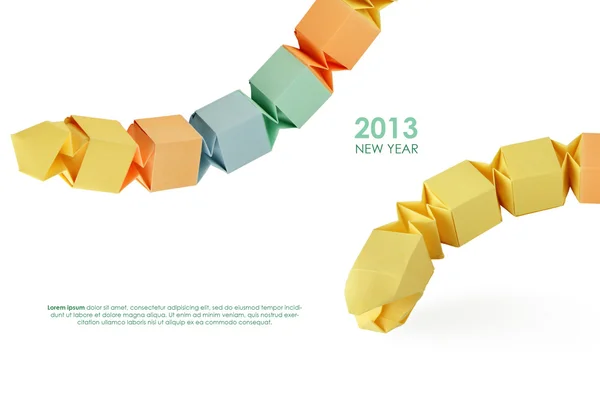 Origami snake 2013 — Stock Photo, Image