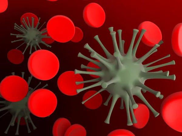 마이크로 바이러스 세포 — 스톡 사진