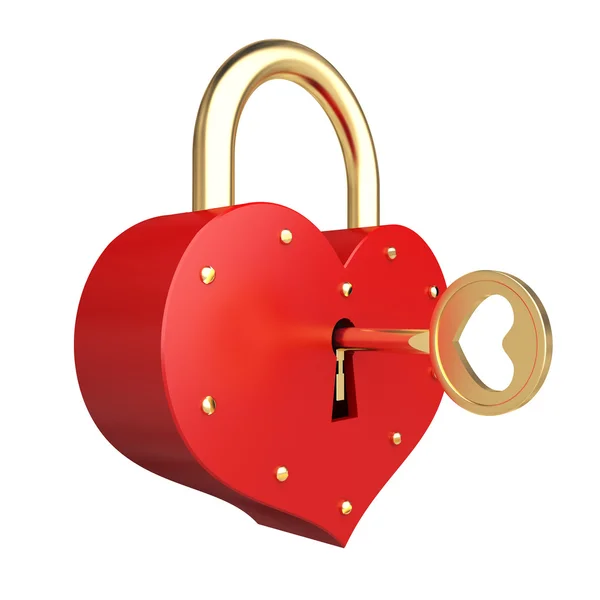 Romantic heart padlock — Stock Photo, Image