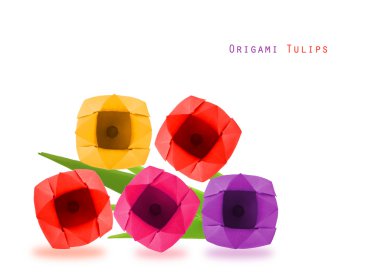 Origami Lale çiçek