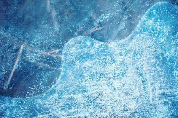 Льодяно-блакитний заморожений каток зима — стокове фото