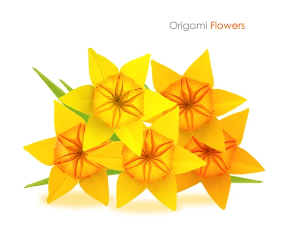Origami nergis buket — Stok fotoğraf