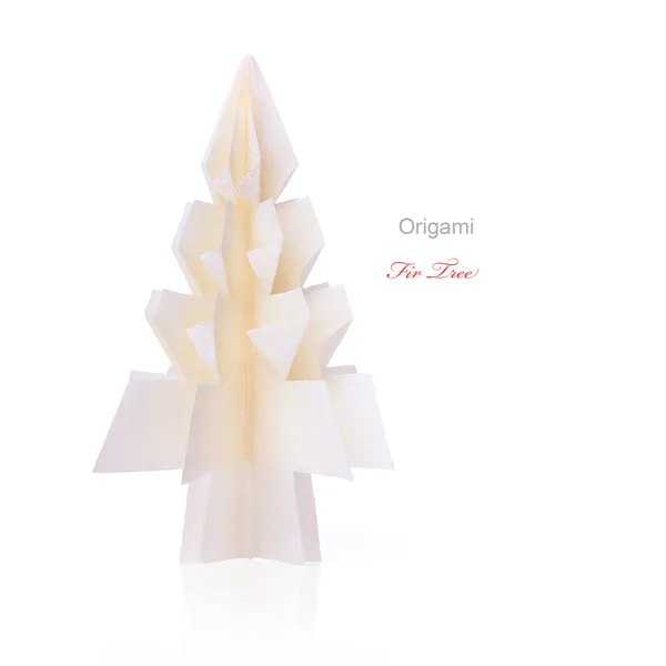 Origami christmas fir tree — Stock Photo, Image