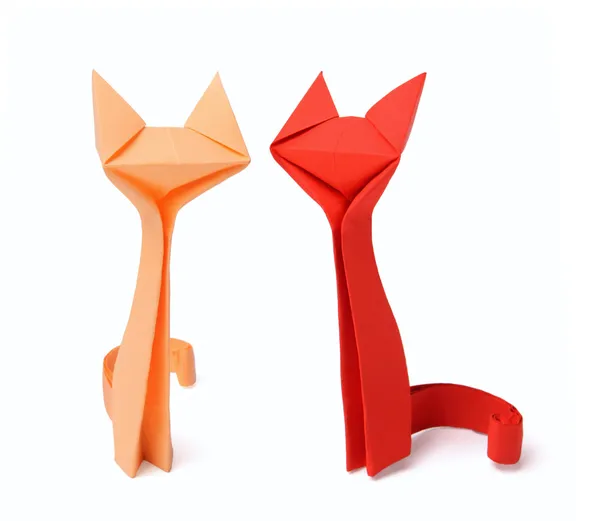 Origami katt — Stockfoto