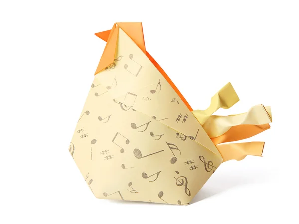 Origami di carta gallina — Foto Stock