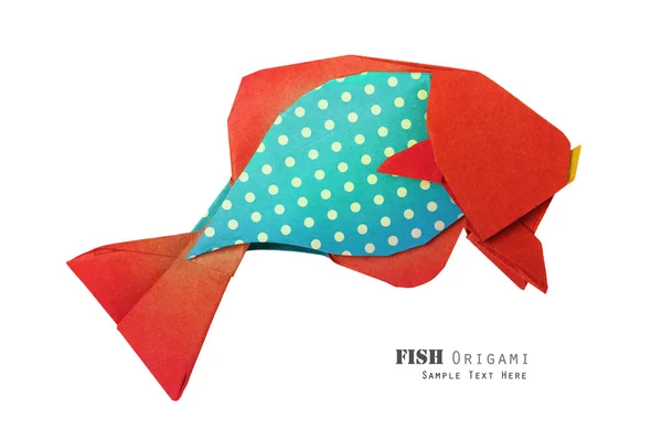 Paper red blue fish — Stock Photo, Image