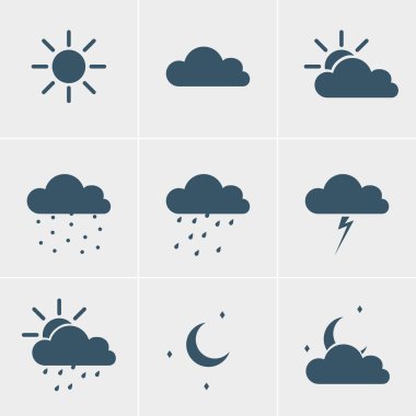 Wheather icons clipart