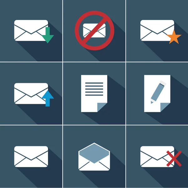 Mail icons — Stock Vector