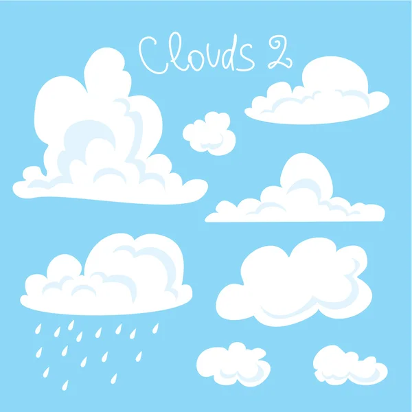 Vector illustration of clouds collection — Stock Vector