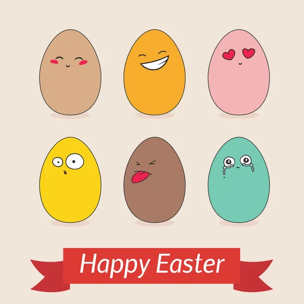 Happy Easter card template — Stock Vector