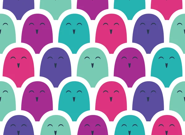 Colorful vector simple pattern . Crowd — Stock Vector