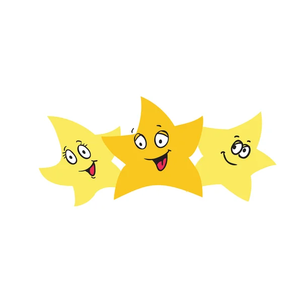 Three golden stars, design elements , vector eps10 — Stock Vector