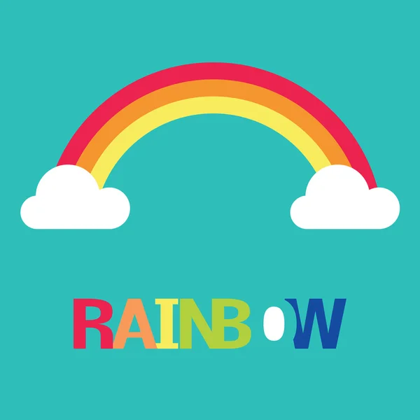 虹と雲のベクトル シンボル — ストックベクタ