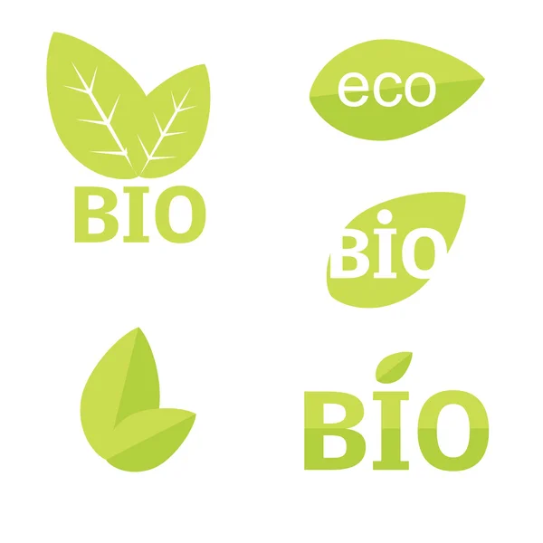 Ecology, organic icon set. Eco-icons — Stock Vector