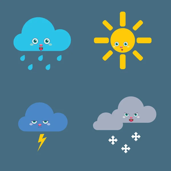 Icons set Weather — Stock Vector