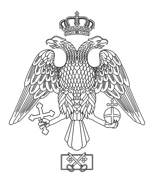 L'aigle à deux têtes — Image vectorielle