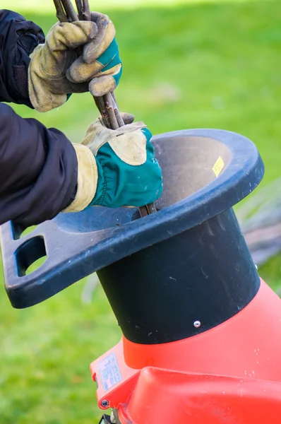 Shredding branches — Stock Photo, Image