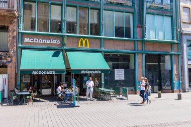 Strasbourg, France - August 08, 2022 : McDonald's restaurant in the city center of Strasbourg
