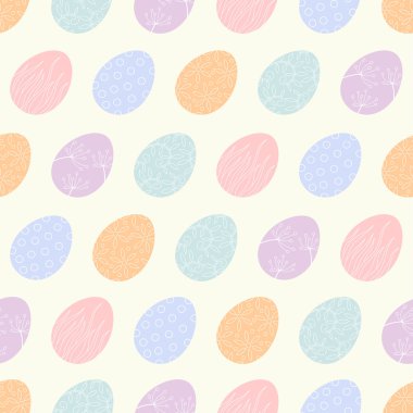 Paskalya yumurtası sorunsuz vektör desen