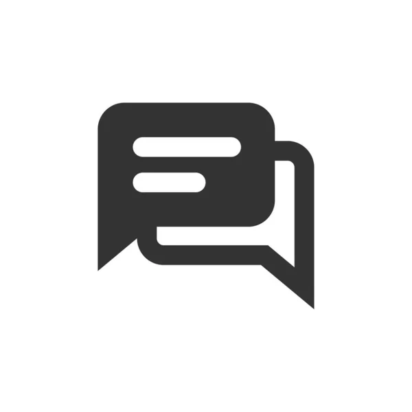 Chat spraakbel en dialoogballon gevuld stijl vector pictogram — Stockvector