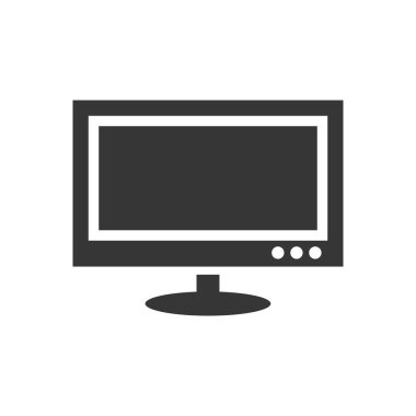 TV seti glifleri izole edilmiş tek vektör simgesi