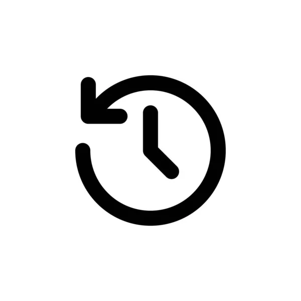 Horloge de compte à rebours, ligne web ou icône vectorielle de l'interface mobile — Image vectorielle