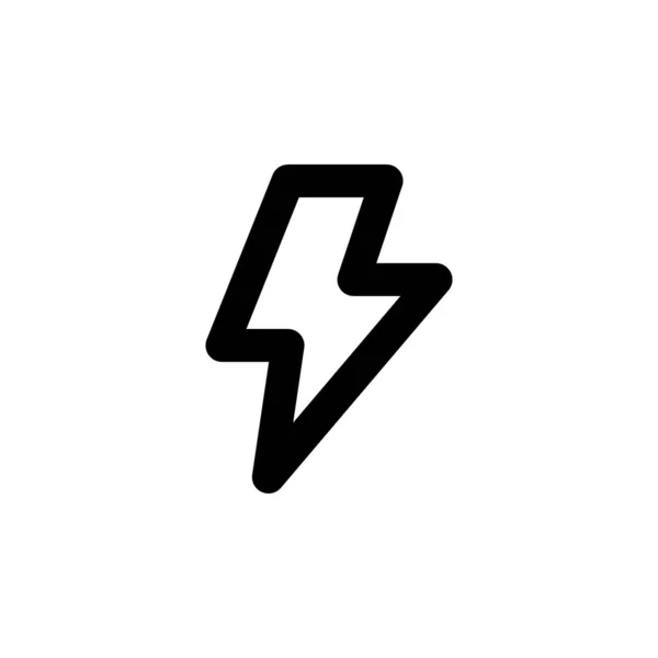 Lightning energy line web or mobile interface vector icon — Stock Vector