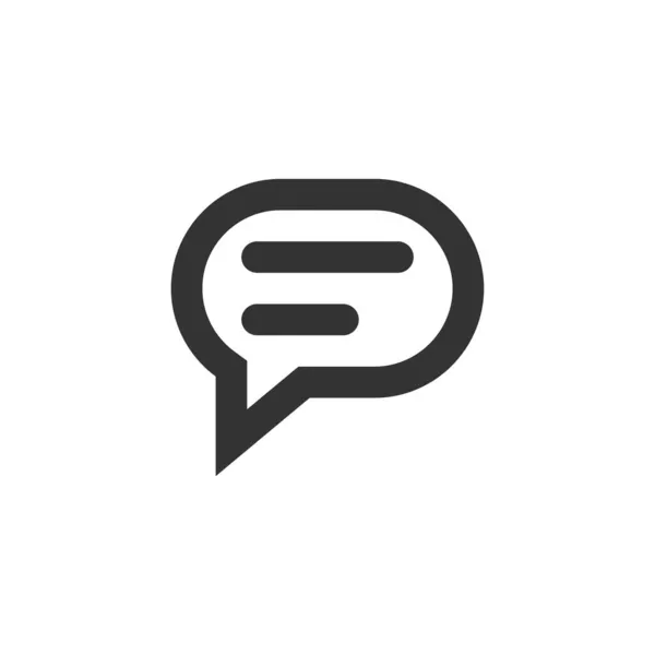 Chat burbuja de voz y el icono de vector de estilo de línea de globo de diálogo — Vector de stock