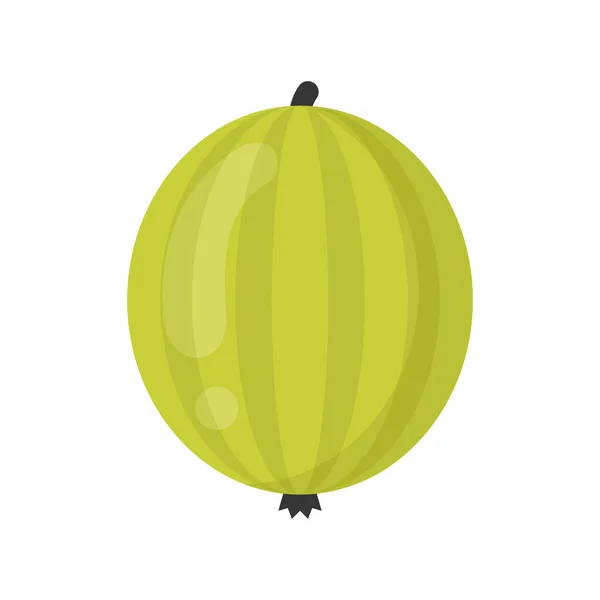 Leuke kruisbessen fruit, geïsoleerde kleurrijke vector icoon — Stockvector