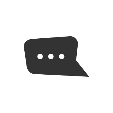 Konuşma balonu ve diyalog balonu doldurulmuş biçim vektör simgesi